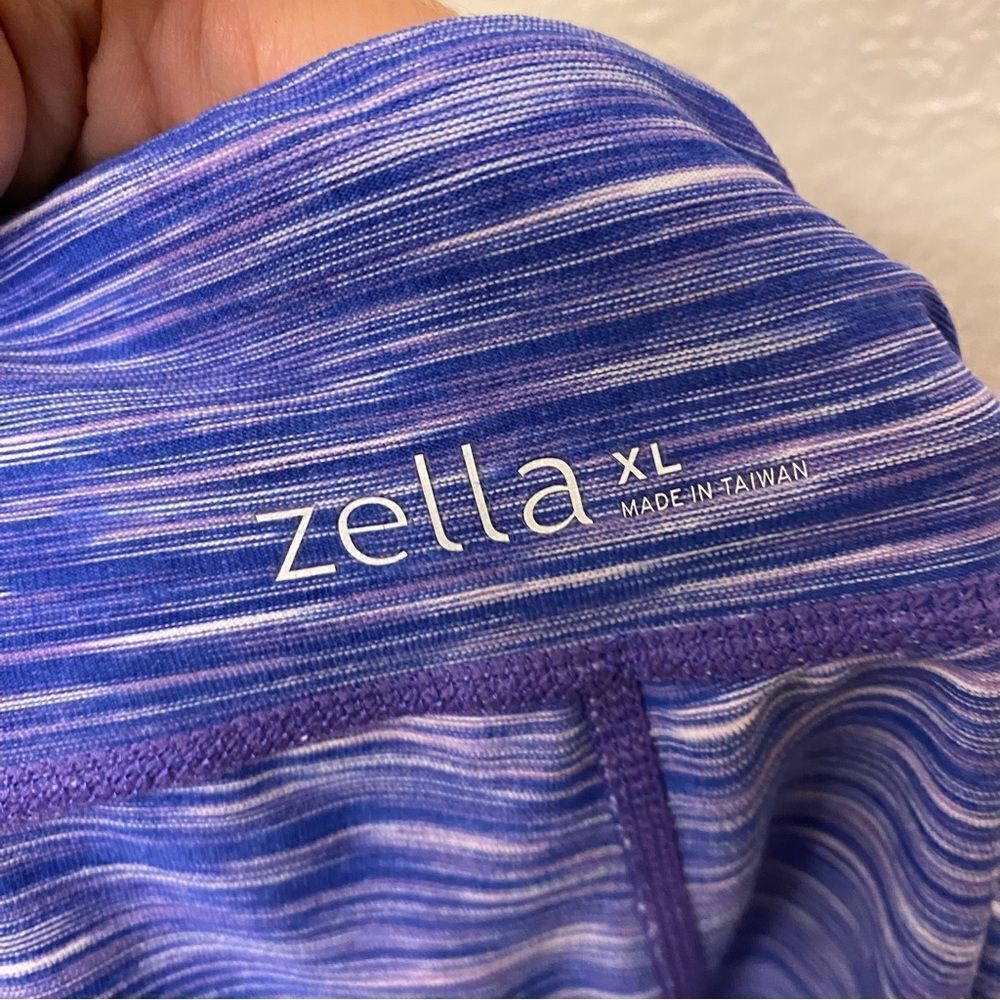 Zella Womens Stretch mid hi rise full length Leggings blue purple XL - Picture 7 of 10